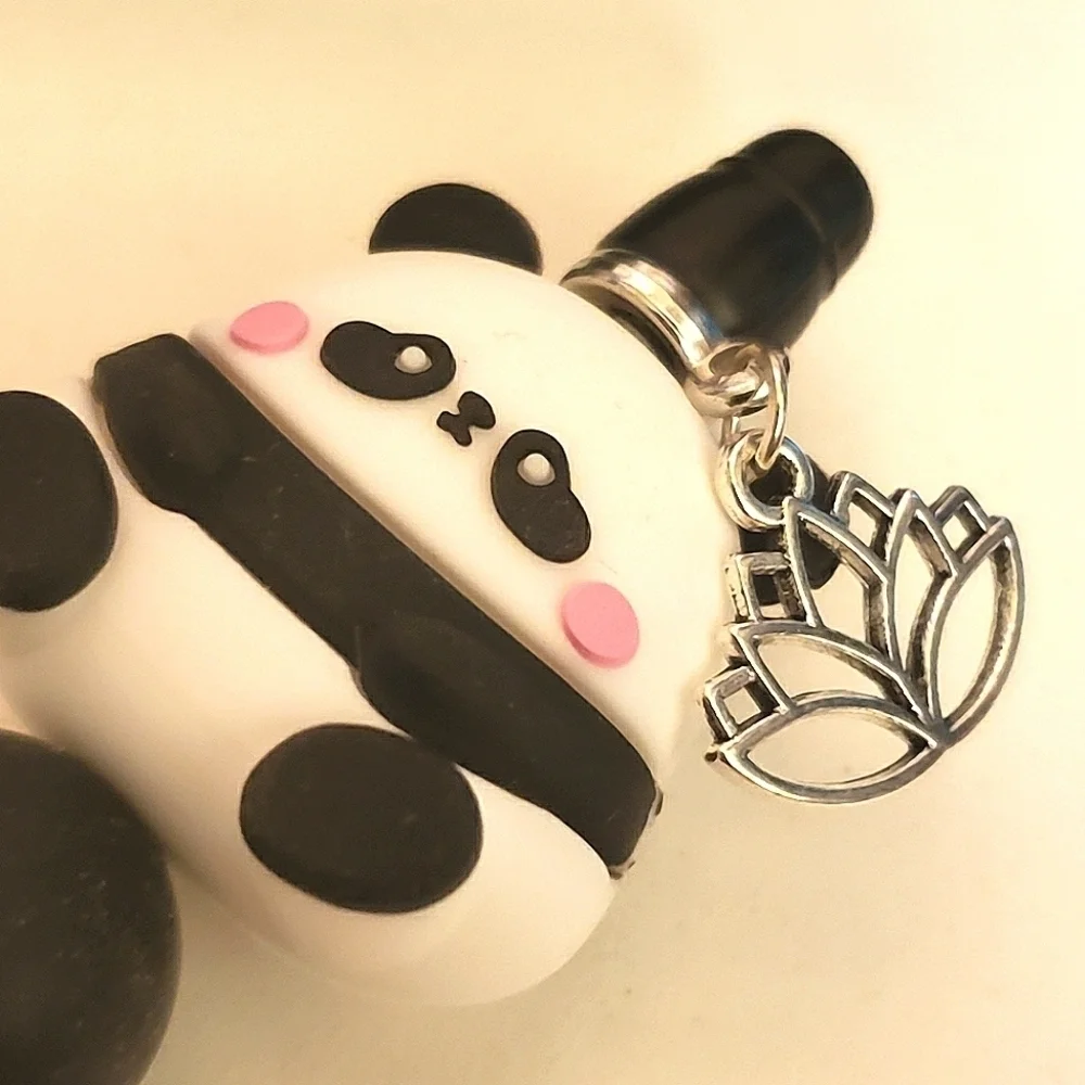 Handmade Kawaii Panda Beaded Silicone Focal Bead Pen